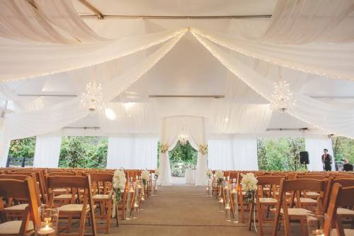 tented wedding ceremony pictures
